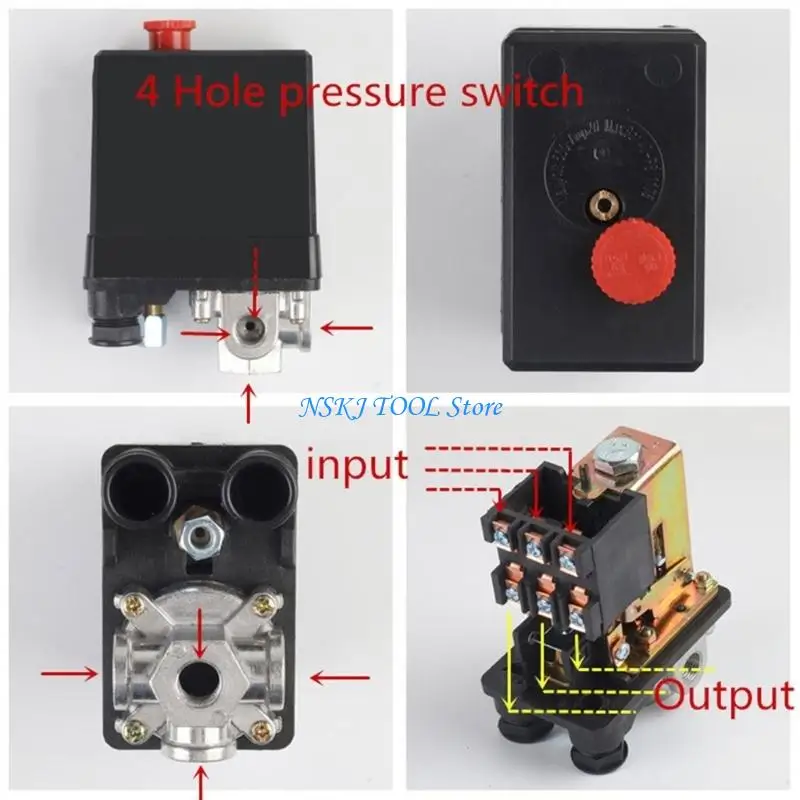 L8RC 4 Port Air Compressor Pressure Unit for PT1/4 Replacement Work for Compressor