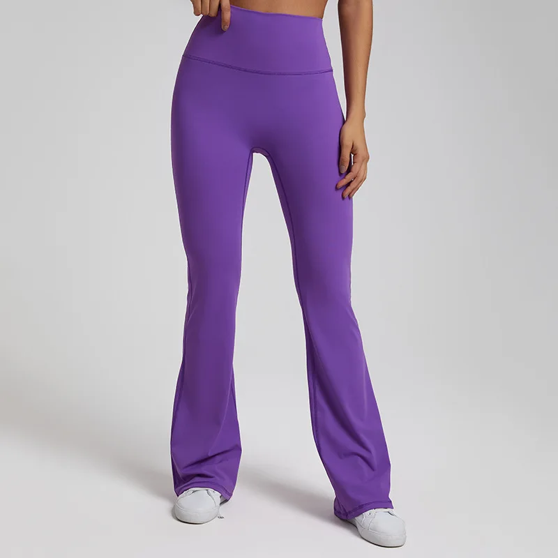 Pantalones deportivos de cintura alta para mujer, mallas de Yoga, entrenamiento atlético, estómago, suave, Color sólido, 25\