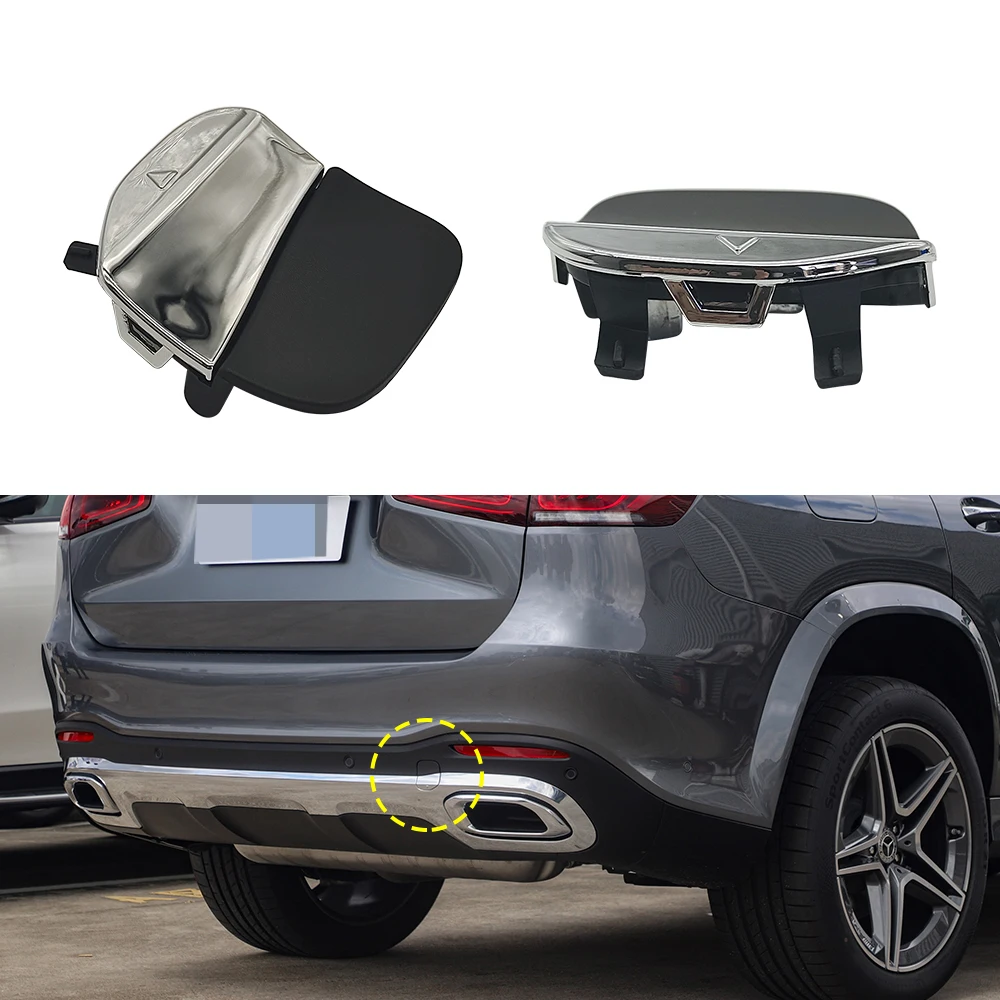 For Mercedes W167 Car Rear Bumper Tow Hook Cover Cap Black For Benz GLE GLS Class 2020-2024 GLE350 GLE400 GLS550 1678852703