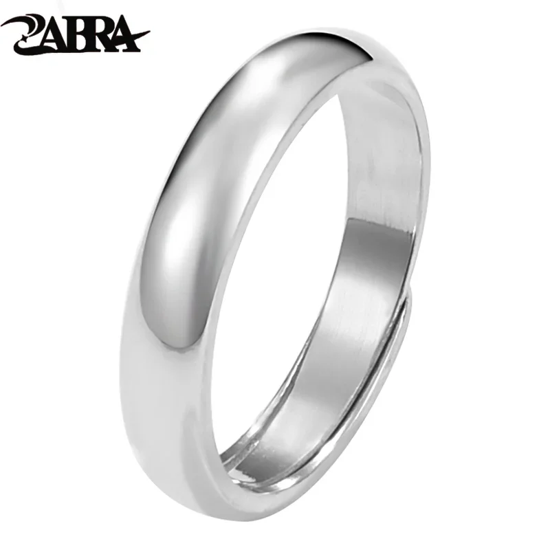 

ZABRA 999 sterling silver ring men's and women's Korean version of the fashion simple living ring ring adjustable lettering