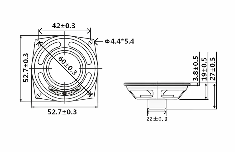 OEM 52mm 4 Ohm RMS Power 5W Neodymium Magnet Fullrange Speaker Driver 2 Inch 8 Ohm 5W 86DB Paper Cone Rubber Edge Speaker