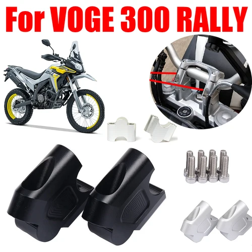 Para Loncin VOGE 300 RALLY 300 GY 300GY, accesorios, abrazadera de montaje elevador de manillar, adaptador de elevación de movimiento trasero