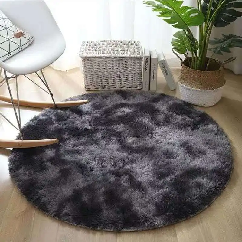 Round Carpet Bedroom Bedside Blanket Living Room Sofa Computer Swivel Chair Makeup Chair Foot Mat Photo Blanket Round Plush
