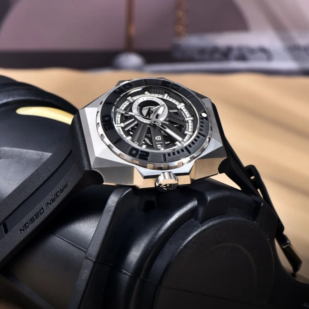 PAGANI DESIGN New Skeleton Men\'s Mechanical Watch MIYOTA 8217 Movement Luxury Automatic Watch Men\'s 100M Waterproof Reloj Hombre