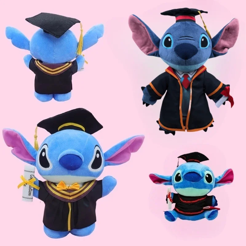 

Выпускной стиль 2021, плюшевая игрушка Disney Stitch для выпускного сезона, мультяшная мягкая кукла, аниме-декор, игрушки для детей, подарок