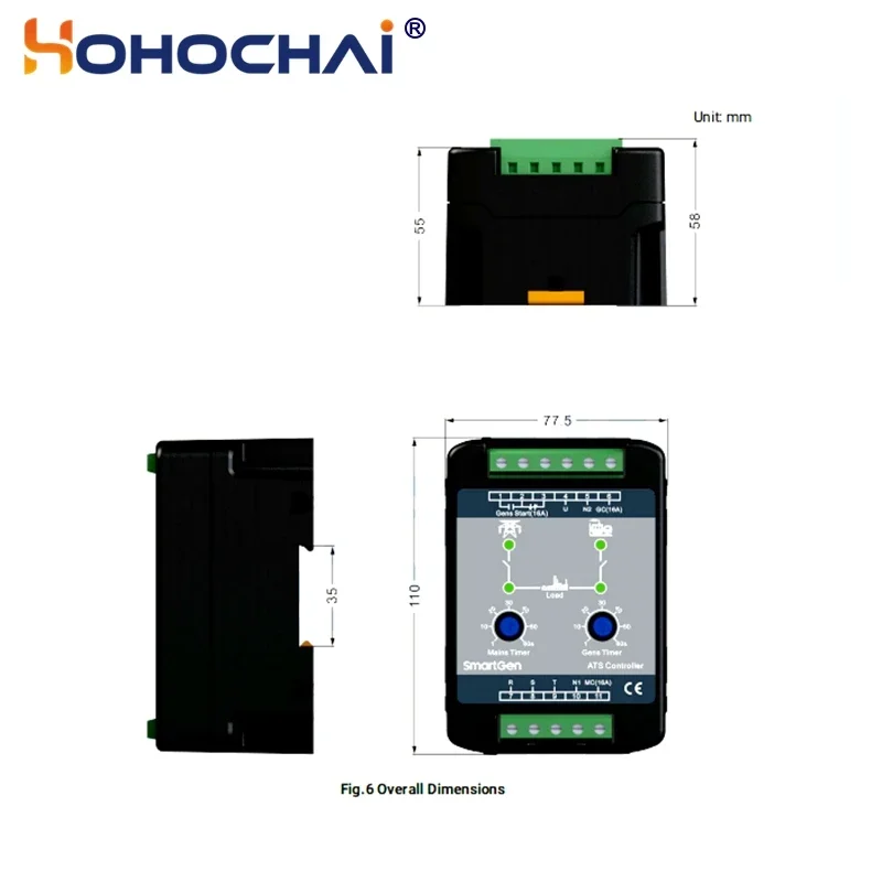 SmartGen HAT310 ATS Controller Diesel Generator Set Control Panel Module