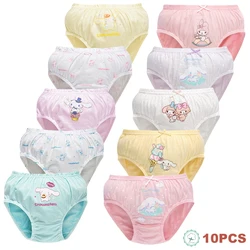 5/10 Pieces Cotton Girls Briefs Cute Character Cinnamoroll Lovely Melody Print Children Triangle Underwear Soft Girls Panties