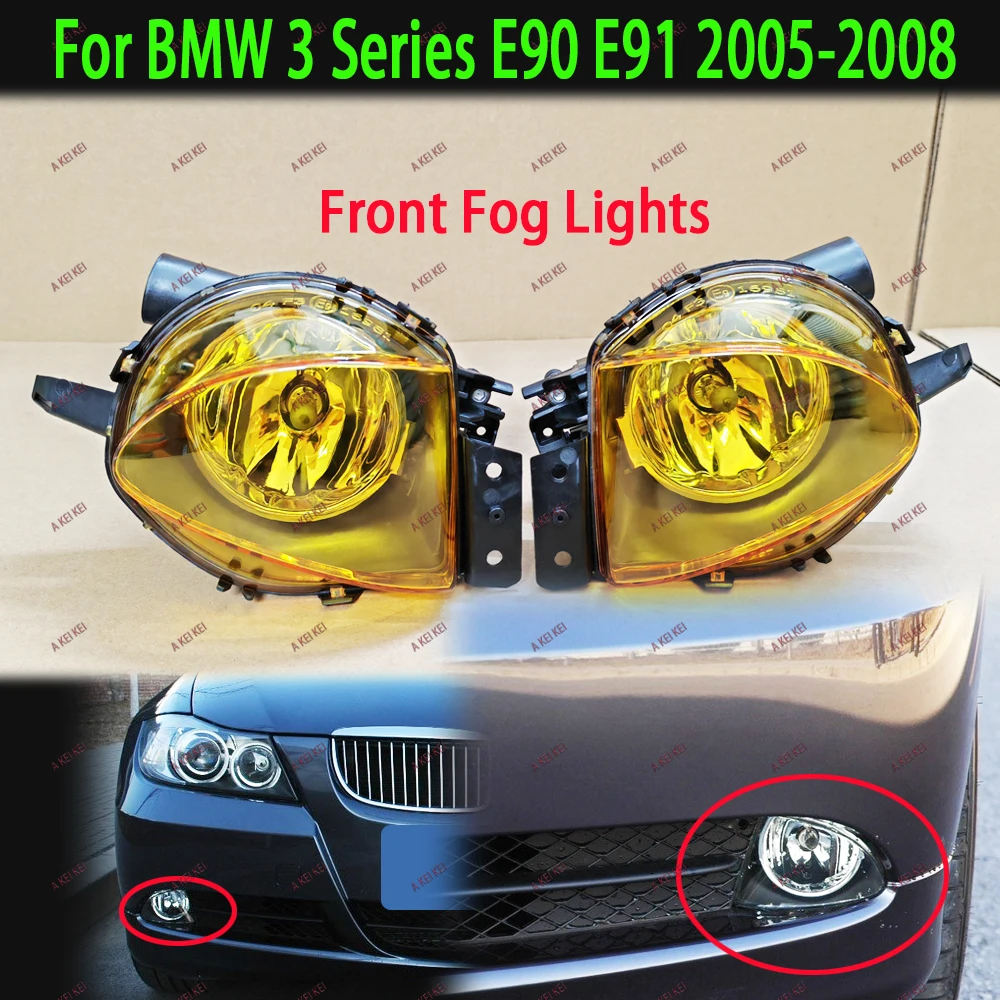 For BMW E90 E91 328i 325i 325xi 330i 330xi 2005-2008 Car Fog Lights light  Front Bumper DRL Lamp headlight Fog Lamp Assembly