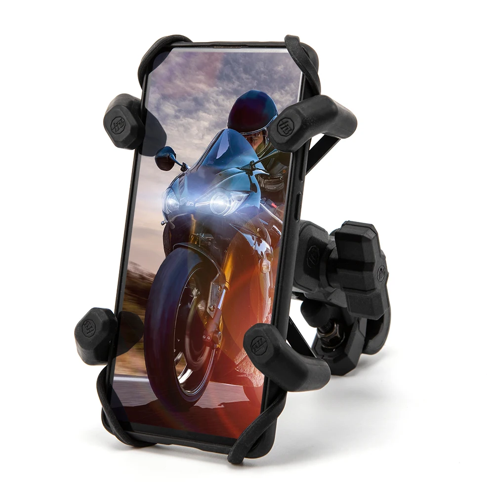 Motorcycle Phone Holder Navigation Bicycle Walking Talking Metal Aluminum Alloy Mounted X-shaped Holder for 4.7-7.2 inch Phone