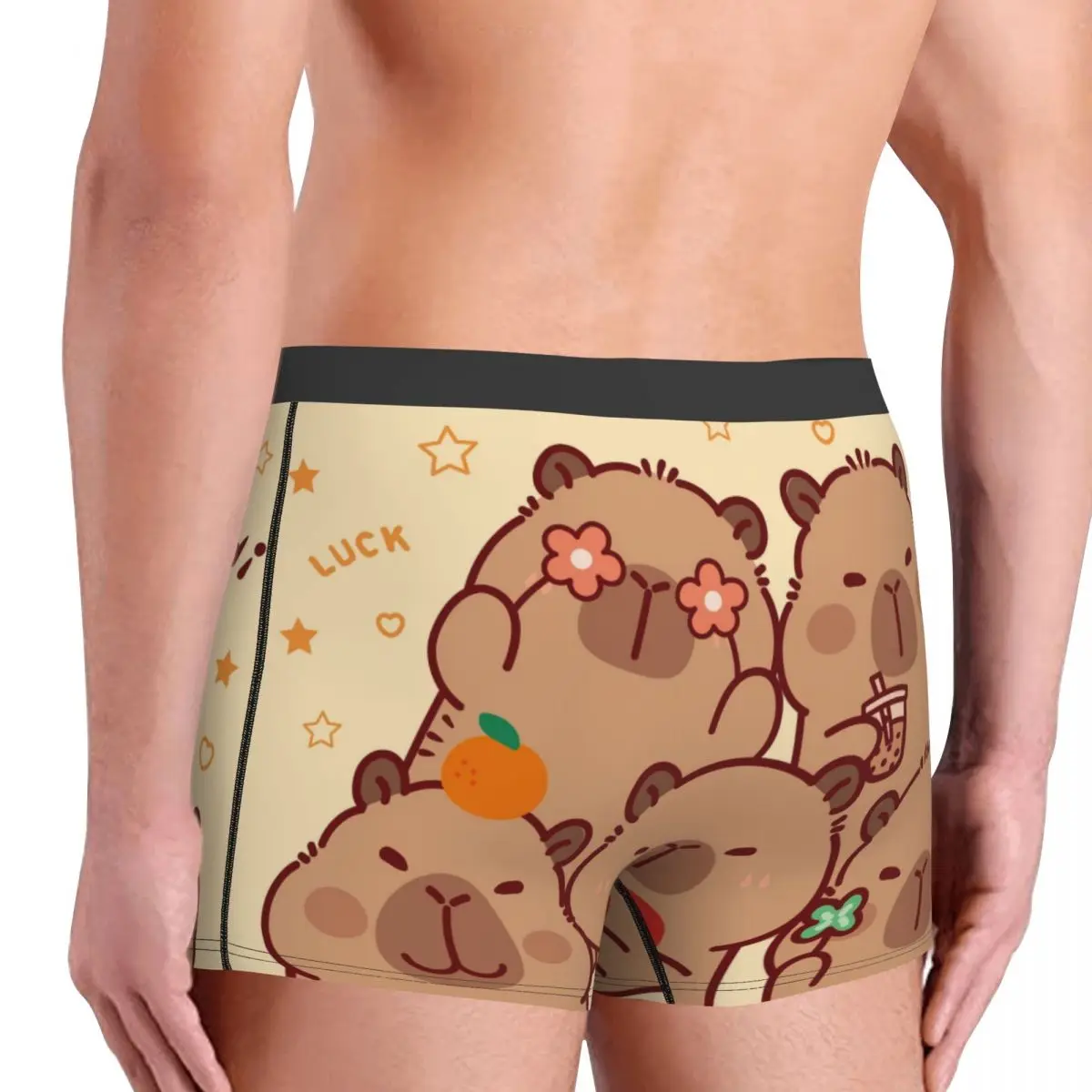 مخصص لطيف كابيبارا الملاكمين السراويل الرجال ملخصات الملابس الداخلية بارد السروال #4