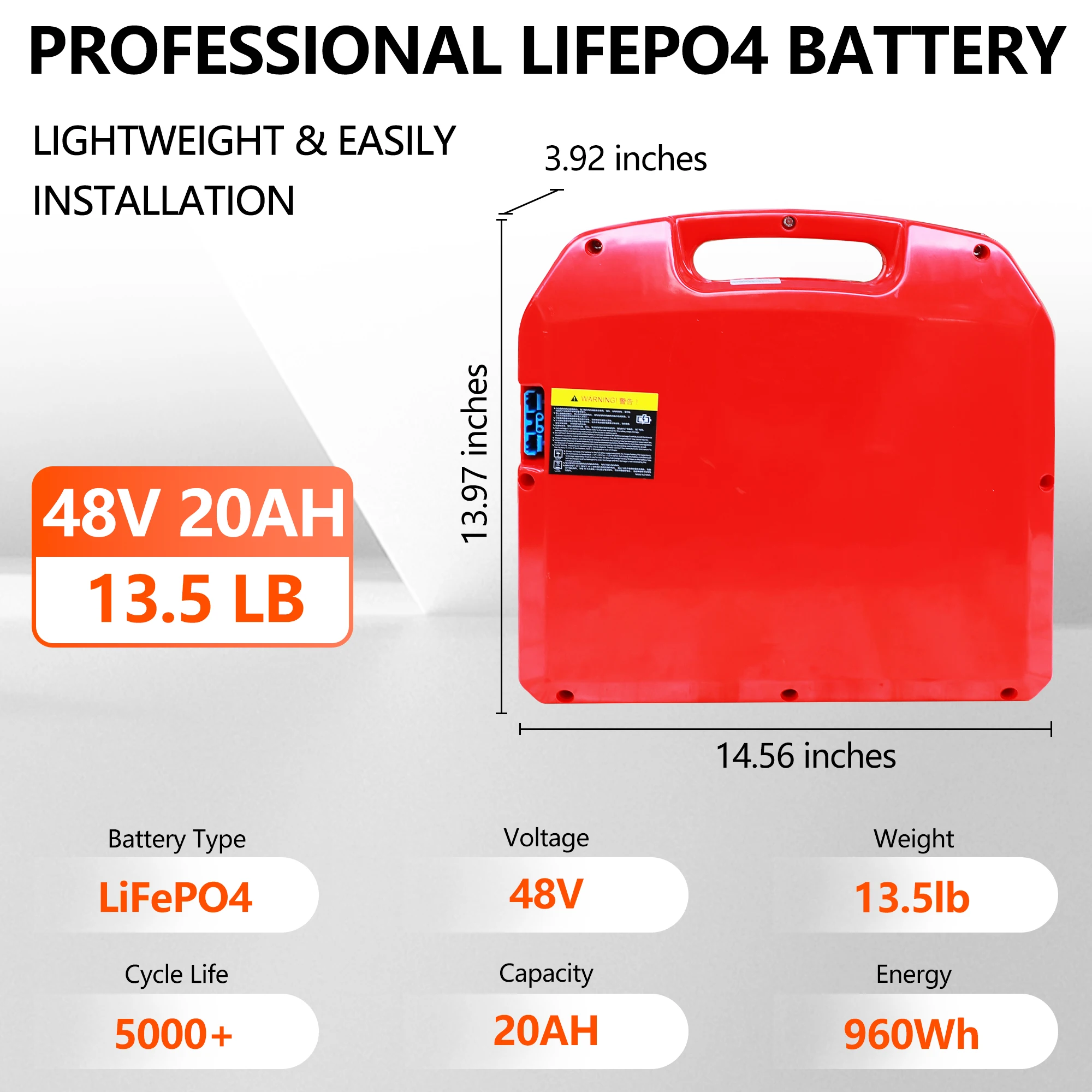 

48V 20Ah LiFePO4 Battery for Universal HeLi/JiaLi CBD15J-LI-S / Longgong CBD15-E1C1L / Tailifu