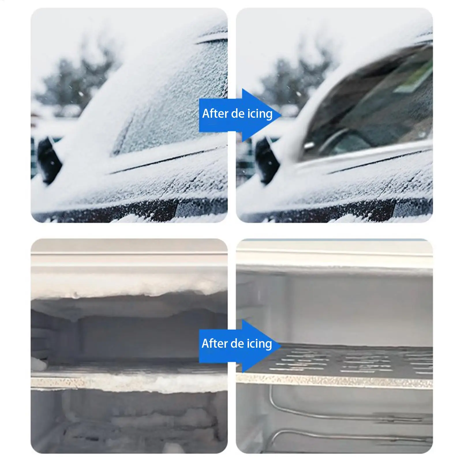 120ml Fridge Defrosting Spray Home Ice Removal Spray Quickly Removes Ice Buildup Spray with Shovel Fridge Defrosting Agent