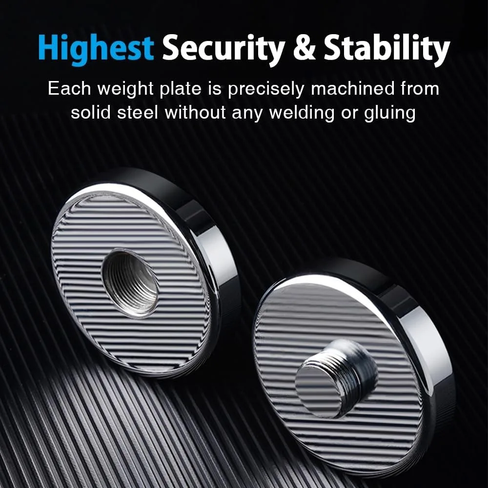 Weight Plates for Steel Dumbbells 4 Pieces 0.5lb 1.5lb 2.5lb 3lb 5lb 7.5lb (Standard-Finish)