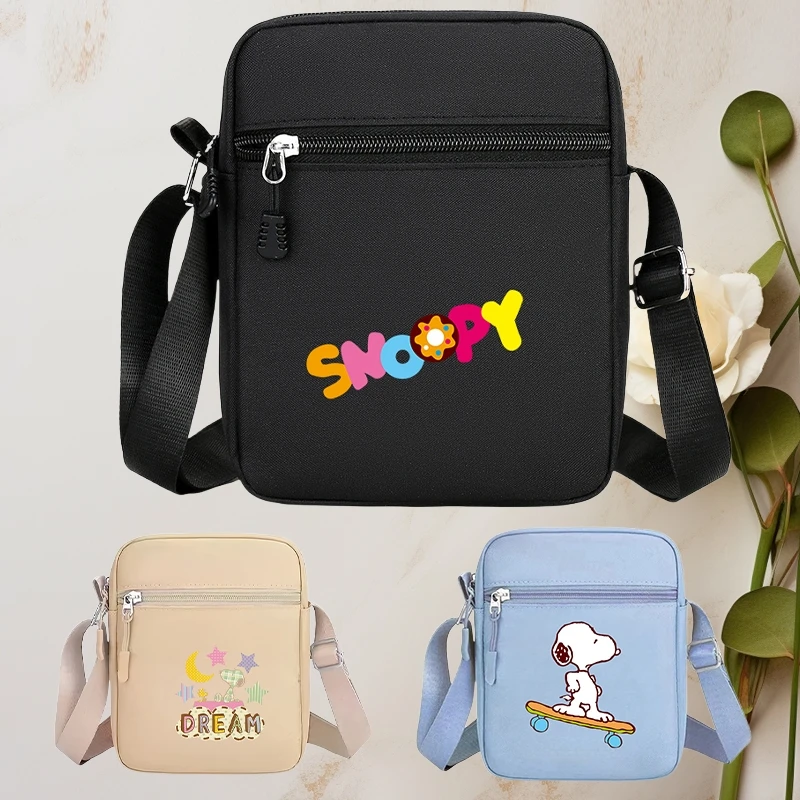 

Cartoon New Snoopy Crossbody Bag Mini Messenger Bags Mobile Phone Pouch Outdoor Portable Sports Shoulder Pouch Tote Couples Gift