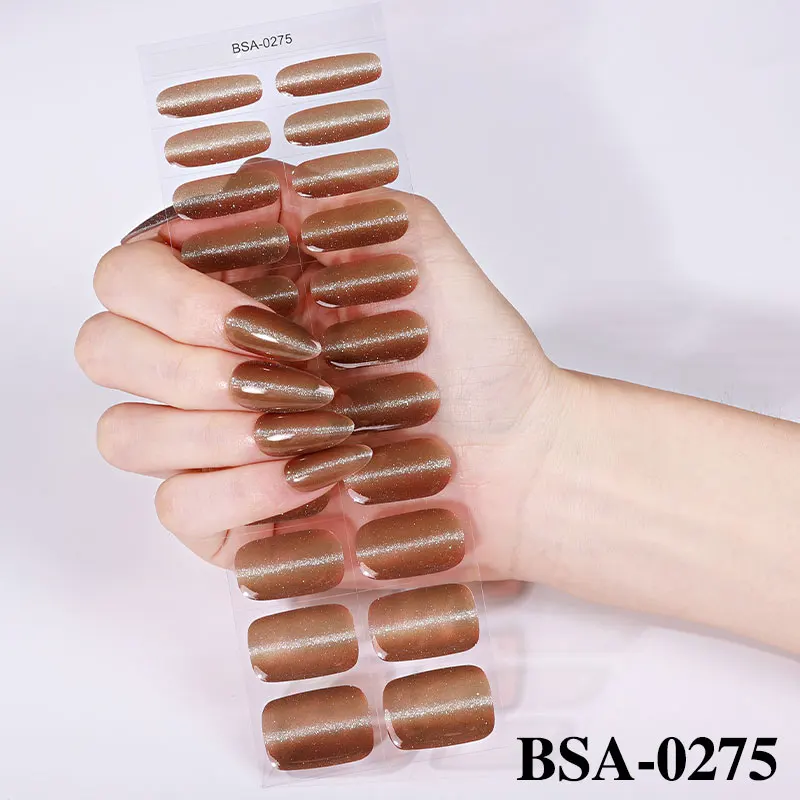 22Tips Luipaardprint Gel Nagelstrips Volledige dekking Franse Gradiënt Marmer Bakvrije Gel Nagelstickers DIY Manicure Decoratie