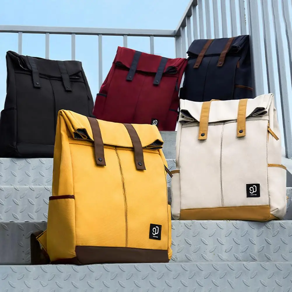 Portable Stylish Fine Stitching Outdoor Backpack Lightweight Laptop Backpack Contrast Color for Outdoor
