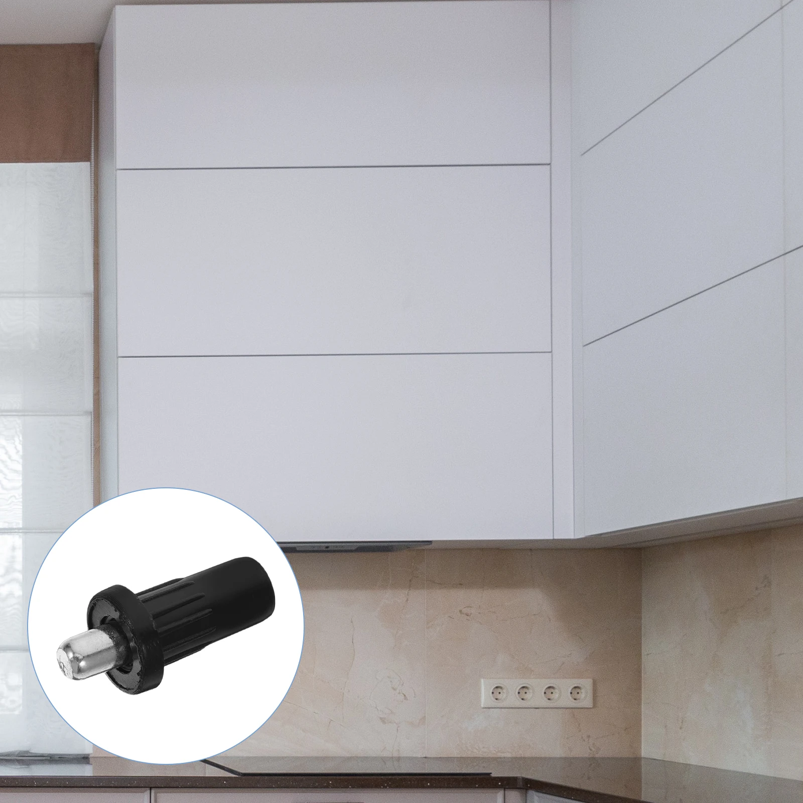 

50pcs Spring Loaded Pivot Plastic Iron Cabinet Door Repair Pin Furniture Fitting Connector Telescopic Pin Hardware