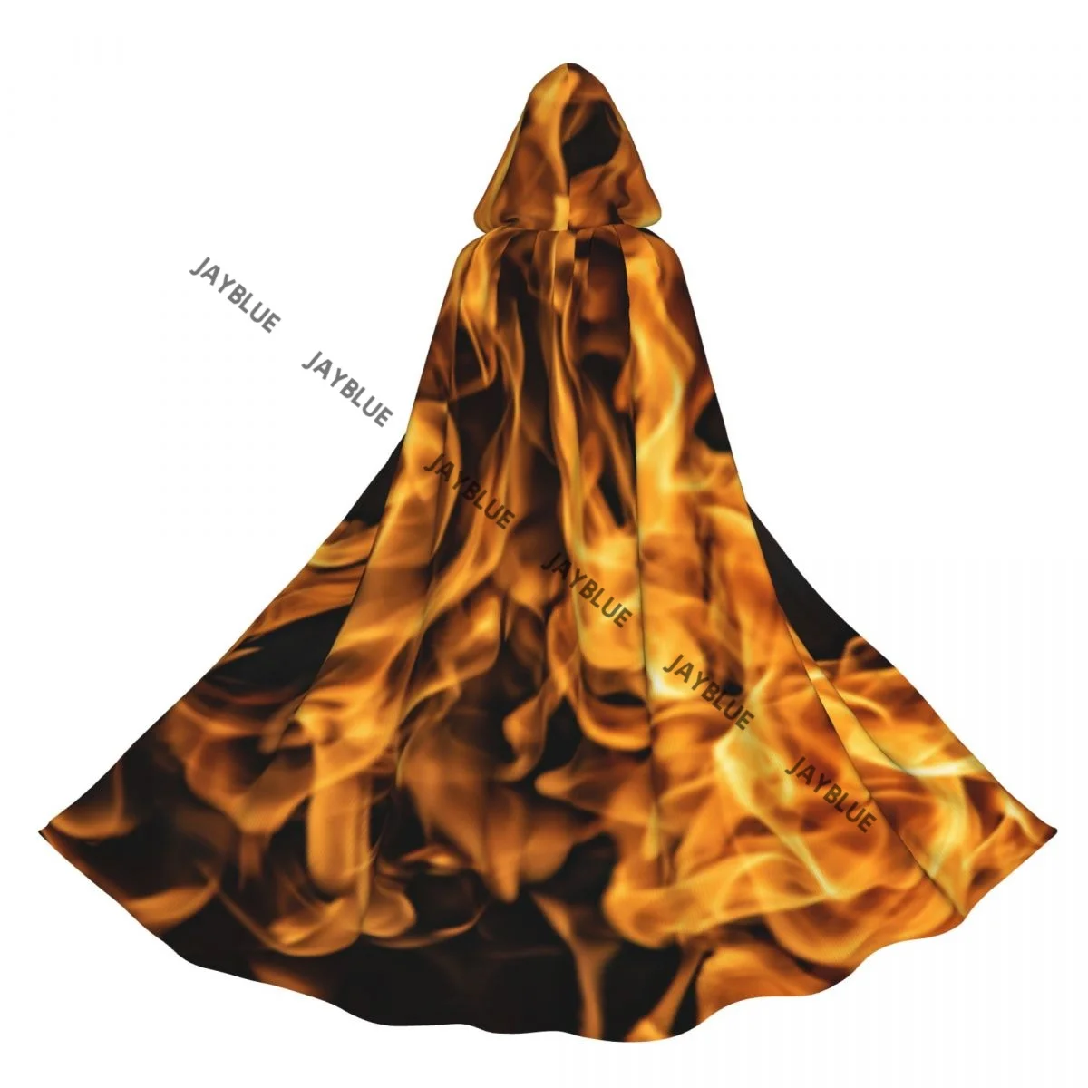 Hooded Cloak Unisex Cloak with Hood Fire Flames Abstract Blaze Cloak Vampire Witch Cape Cosplay Costume