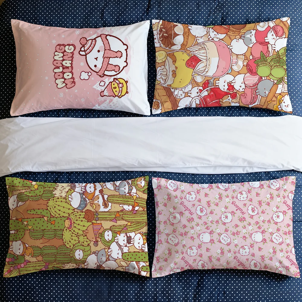Cushion Cover Rectangle Decorative Rabbit Long Pillow M-MolangS-ES KK Cases Sofa Bench Bedroom Car Chair Cartoon Cute LivingRoom