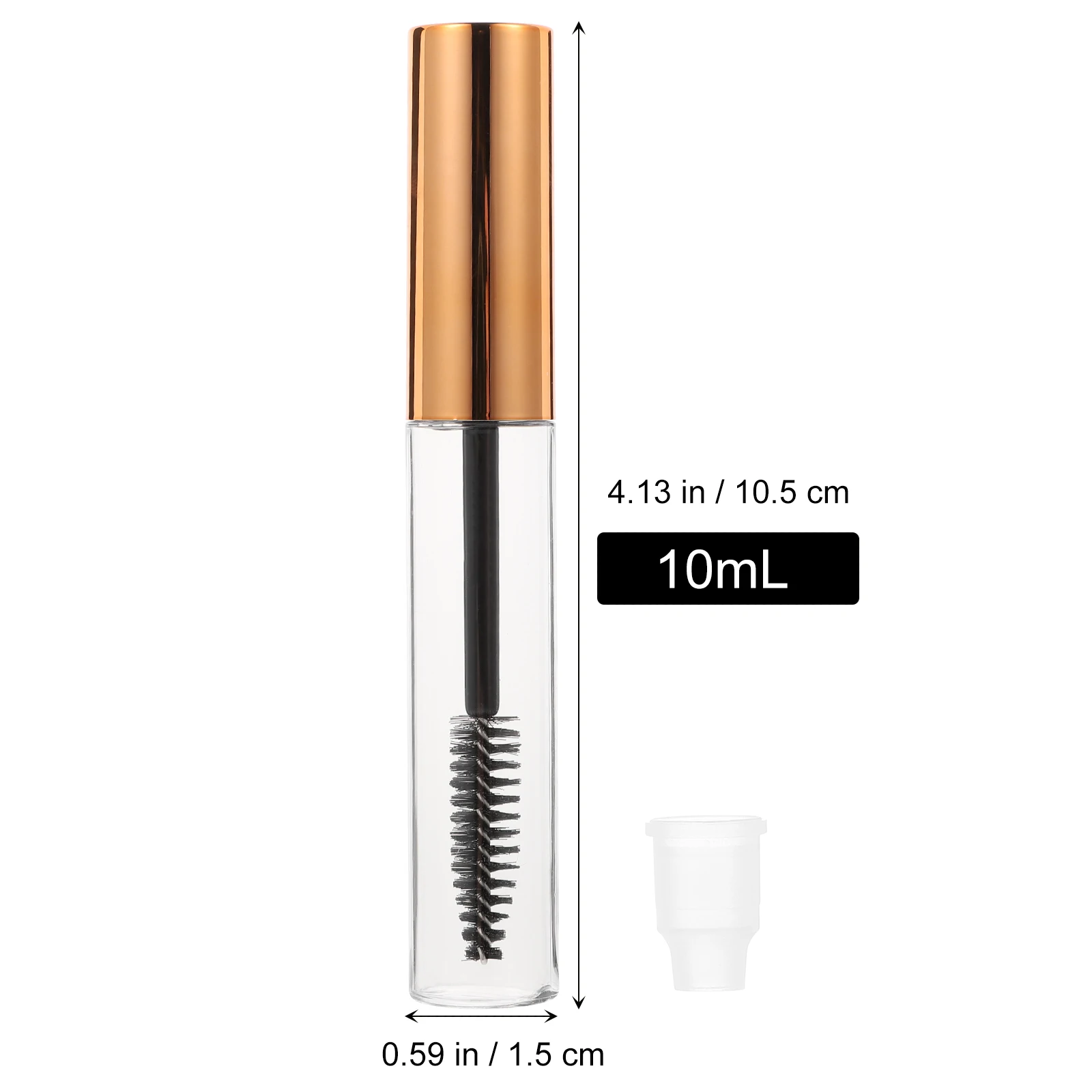 10 pz 10 Ml Tubi Mascara Vuoti Bottiglie Riutilizzabili Trasparenti Per Crema Per Ciglia Contenitore di Liquido Imballaggio Con Bacchetta