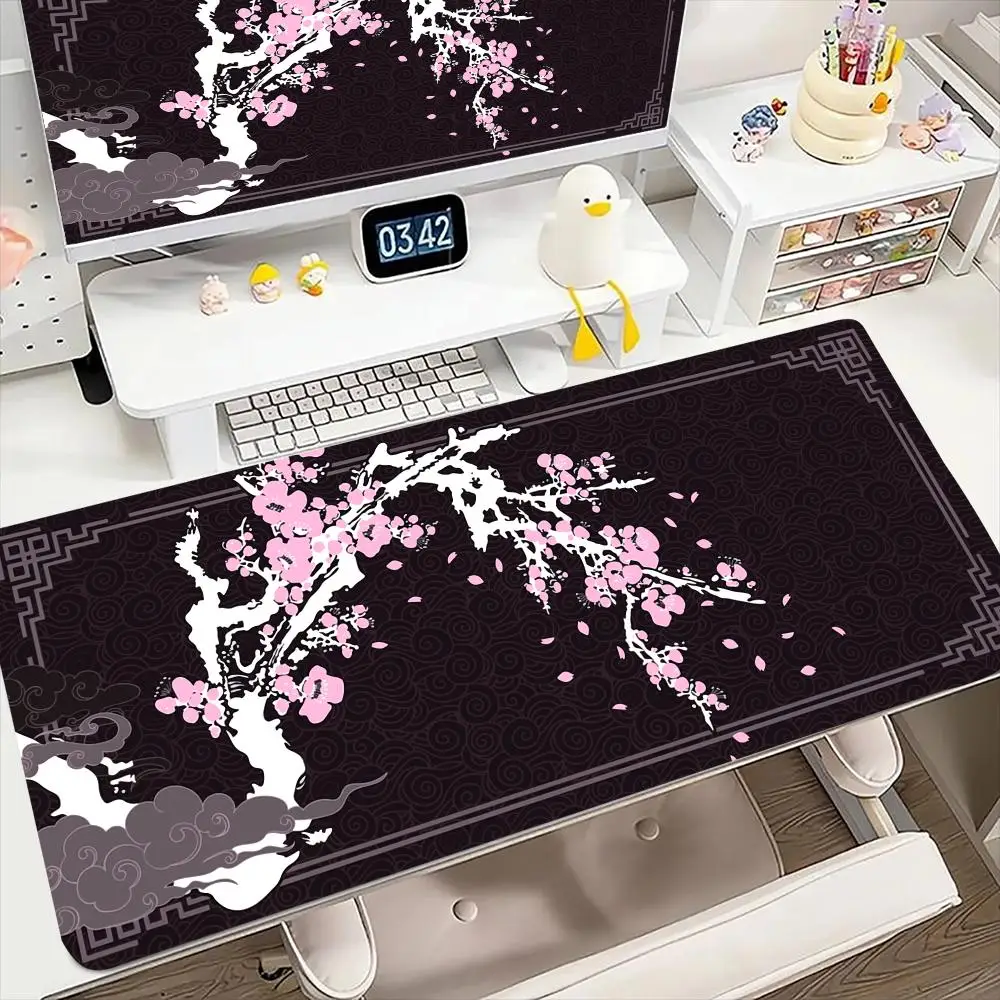 

Cherry Blossom scenery mouse pad game washable rubber plus long table mat non-slip home office decorative computer accessories