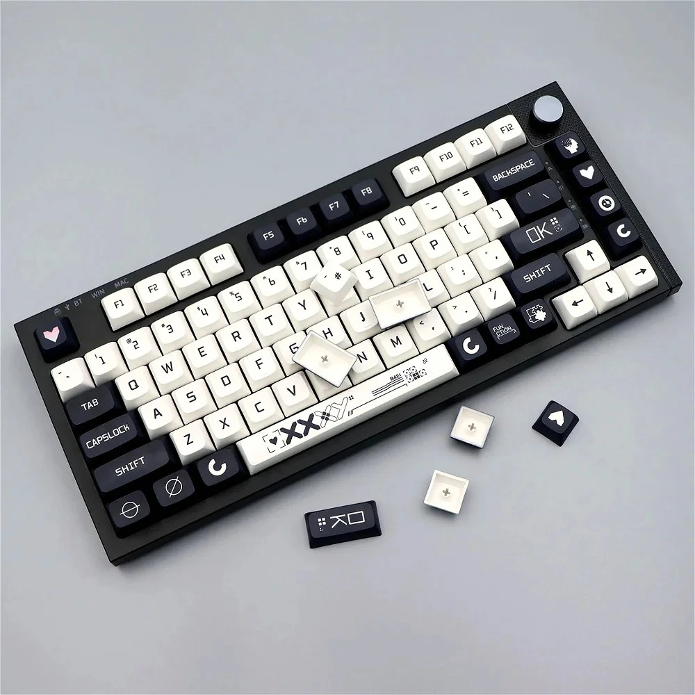 

132 Key PBT Print Heat Collection Sublimation XDA Contour Key Cap Set for MX 68/84/87/104 Mechanical Keyboard