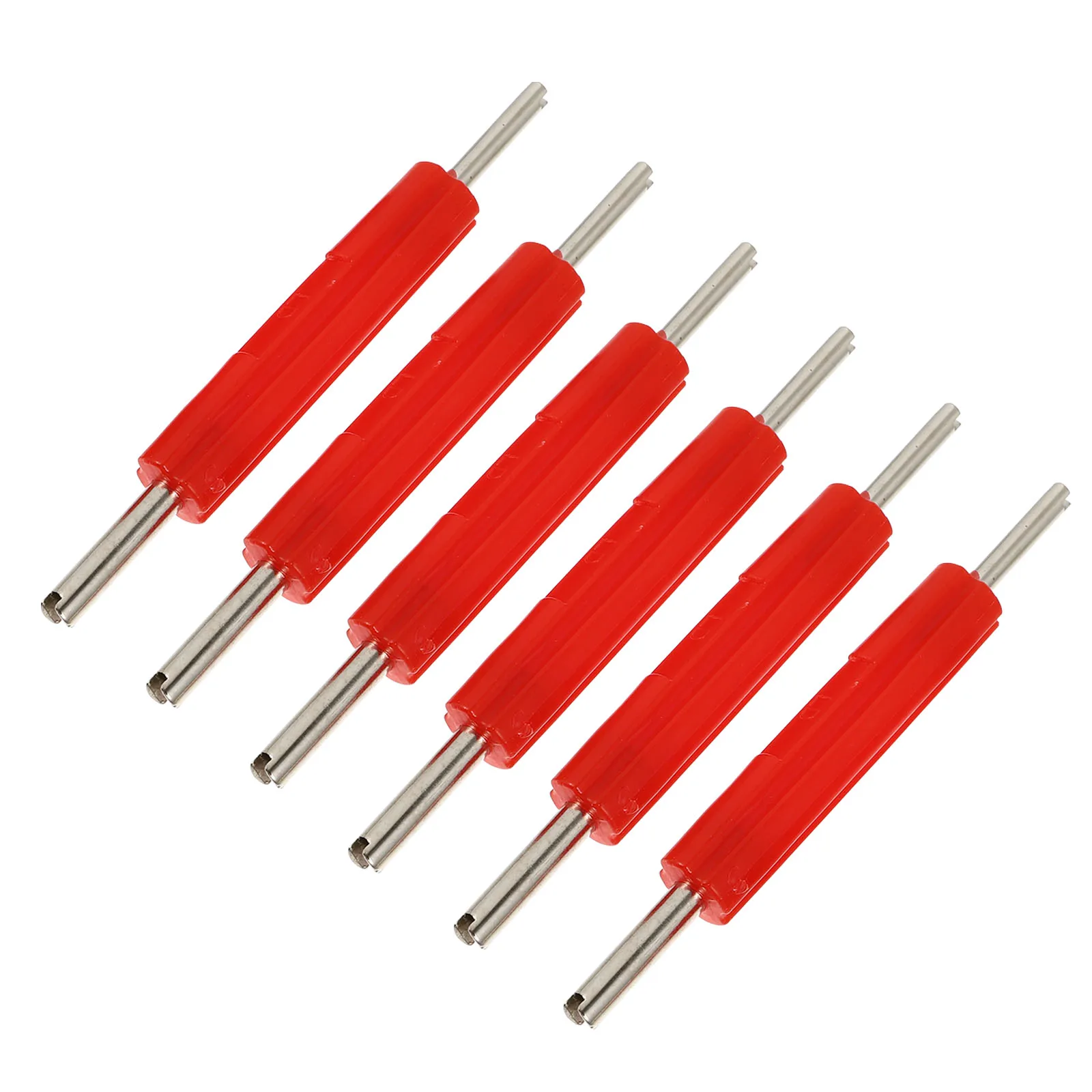 

6pcs Valve Core Tool Double Head Tire Repair Detach Plastic Iron Steel Efficient Work Car Motorcycle Bicycle Electric Vehicle
