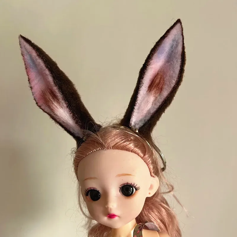 New Handmade Nekomimi Doll Use Rabbit Ear Headwear 1/3 1/4 Doll Accessory Cute Lovely Cosplay Hairhoop Head Gift