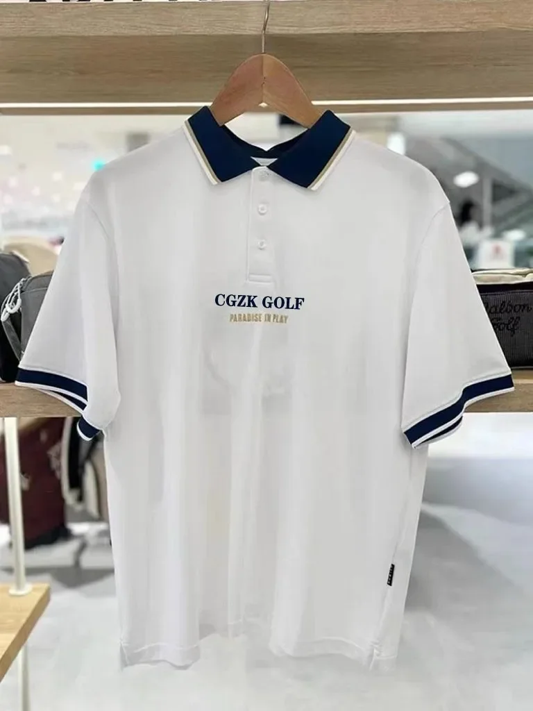 

Korean Golf Clothing Men Mabo Golf Shirt Brand Logo Color Matching Man Golf Polo Shirt 2025