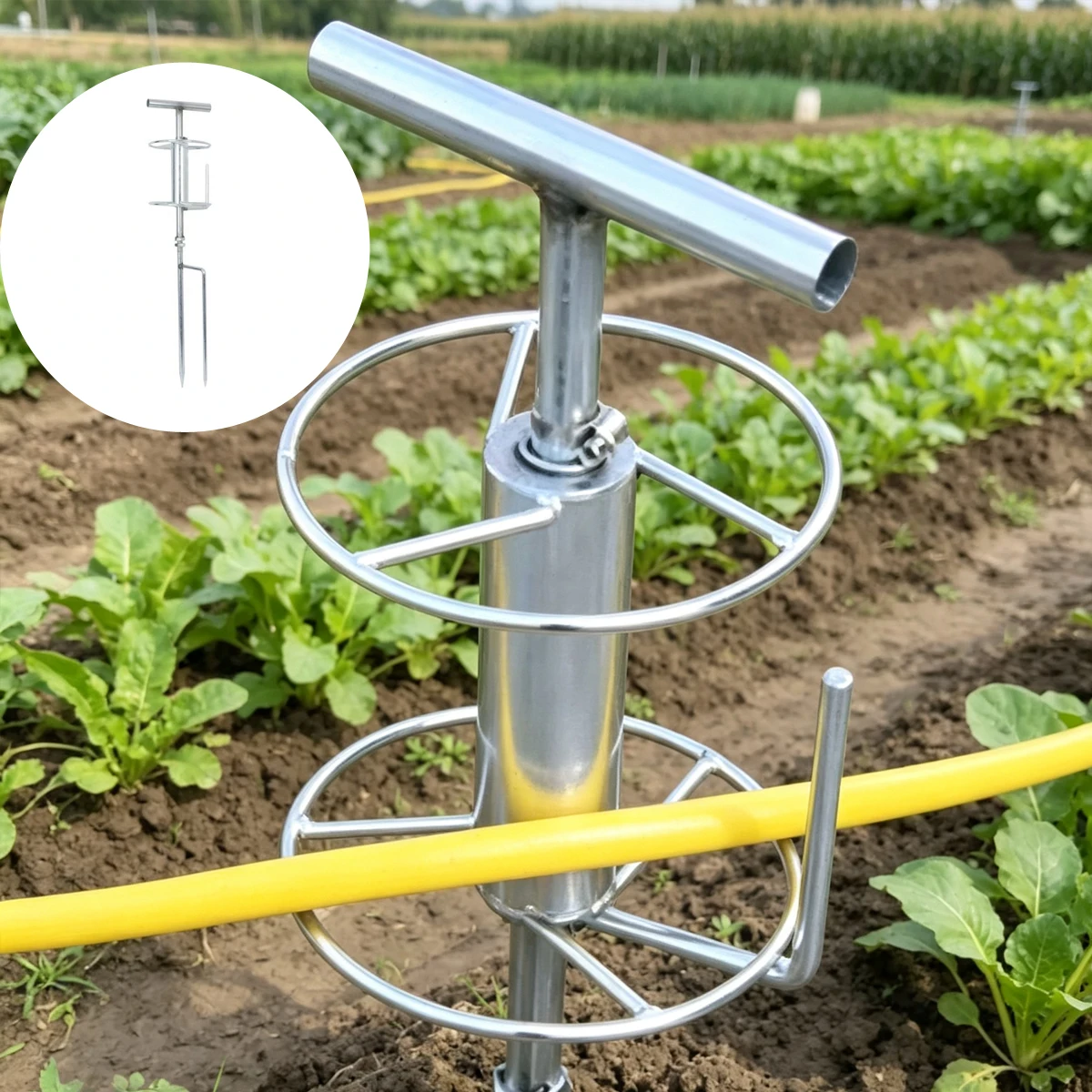 Garden Hose Guide Stakes Watering Car Washing Irrigation Lawn Gardening Pipe Roller Reel Water Rotation Special Accessories Home