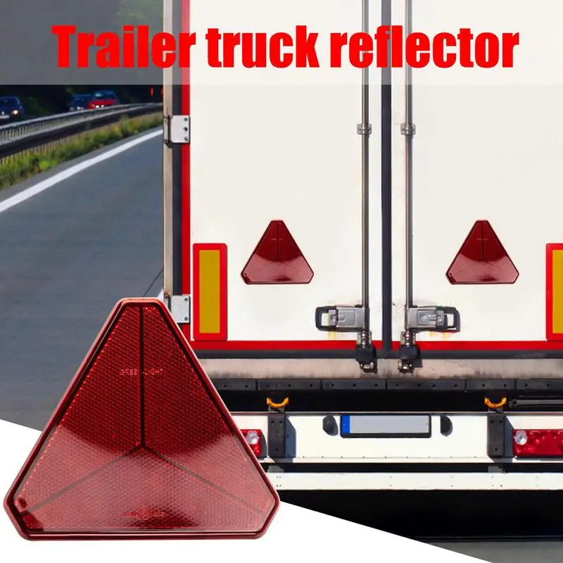 Triangle Reflector Safety Alert Sign Strip Reflective Red Stickers Universal Camper Lorry Caravan Truck Trailer Bus RV Golf Cart