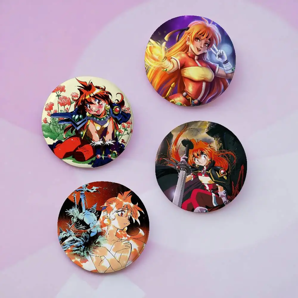Anime Lina Inverse Brooches Stylish Ornament Pins Exquisite Round Badge Bag Accessories Jewelry Gifts