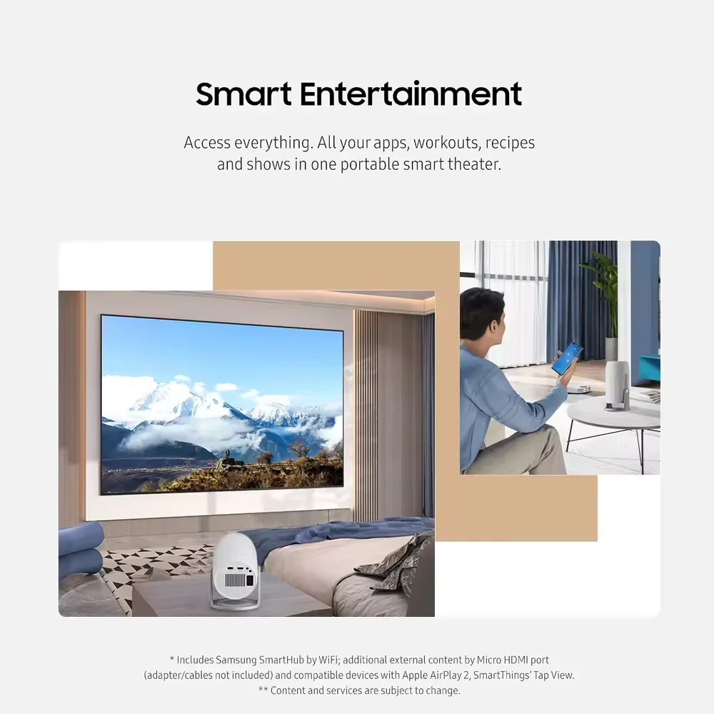 Lenovo Xiaoxin 100M Proiettore 680ANSI Messa a fuoco automatica Wifi6 Smart Home Theater Video Supporto Ultra HD 1920*1080p Portatile hy300 pro