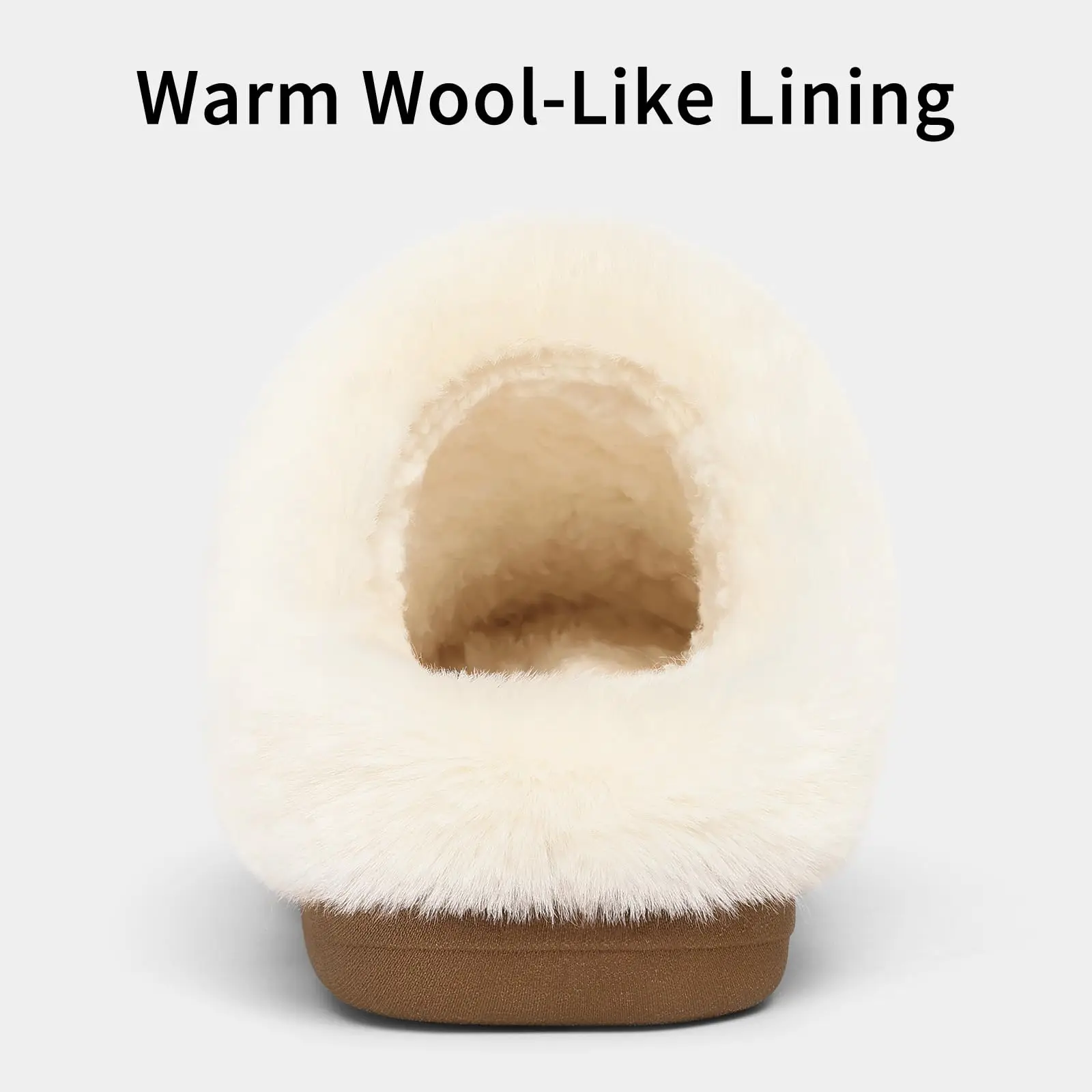 Shevalues Winter Flauschige Damen-Hausschuhe mit Kunstfell-Futter, Rutschfeste Memory-Schaum-Pantoffeln, Kuschelige Warme Baumwollschuhe – Detail 13