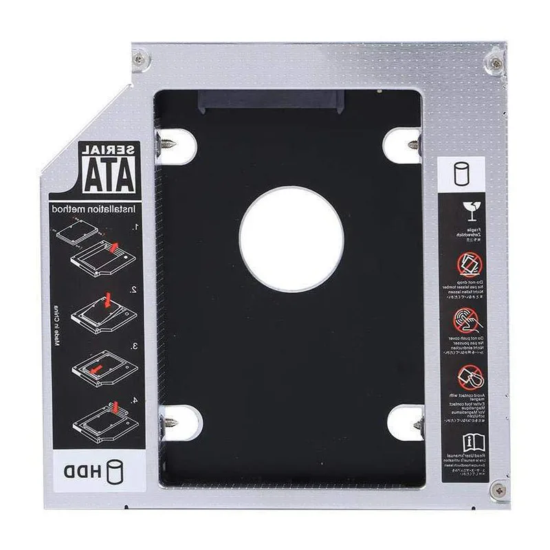 Aluminum 9.5mm 12.7mm 2nd Second HDD Caddy SATA 3.0 Case Box For 2.5