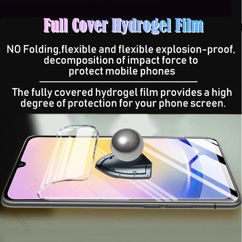 4-1psc Safety Front Hydrogel Film for Samsung Galaxy A25 A 25 Screen Protector Protective Transparent Film Not Tempered Glass HD