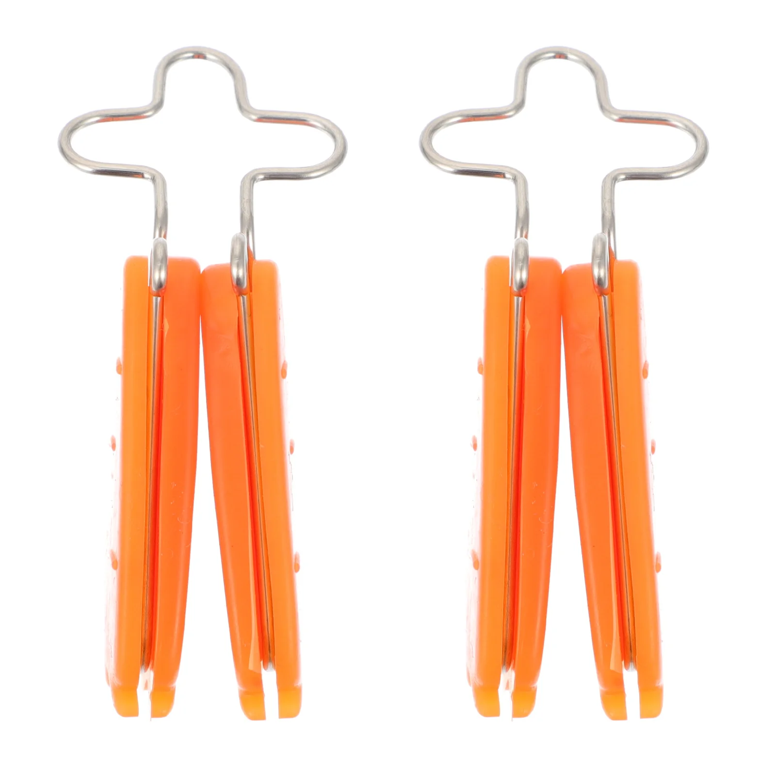 

2 Pcs Nose Clip Shaper Correction Tool Ergonomic Design Long Term Use Silicone Material Beauty Slimming Orange Color