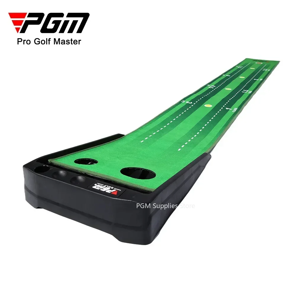 PGM Golf Putting Practice Mat Automatic Electric Golf Ball Return Indoor Home Office Putting Golf Pad Trainer Mat Accesssories