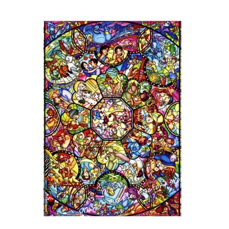 퍼즐 디즈니 만화 영화 직소 퍼즐 골판지/나무 108/200/300/500/1000 성인을위한 조각 어린이 선물 장난감 가족 게임