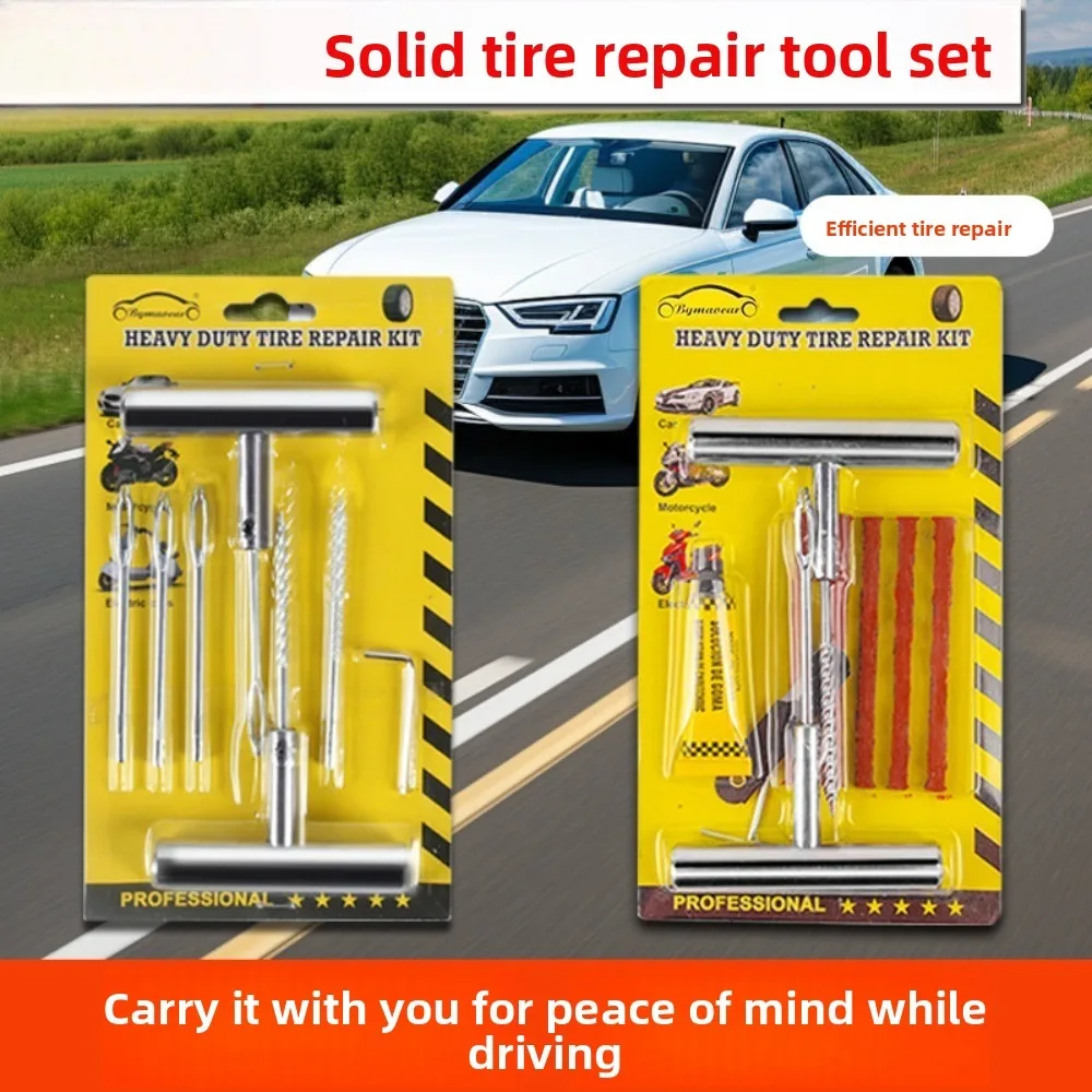 

Car Emergency Tire Repair Set, Car Metal Drill 6-piece Set, Motorcycle Tire Repair Car Tire Repair Tool Auto Supplies