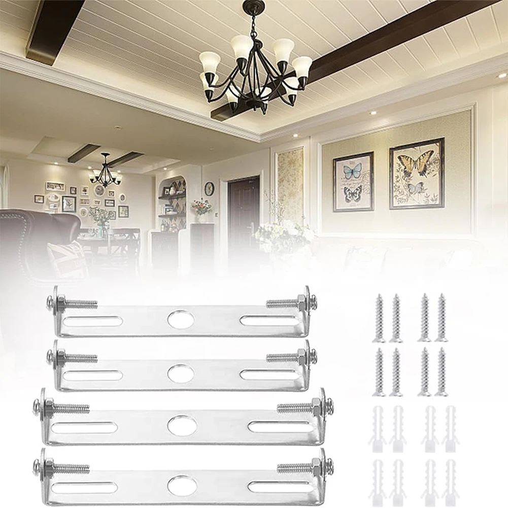 4Sets Bracket Ceiling Plate With Fixed Screw Replacement Ceiling Light Plate Kit Ceiling Light Fixture Bracket Light Accessories