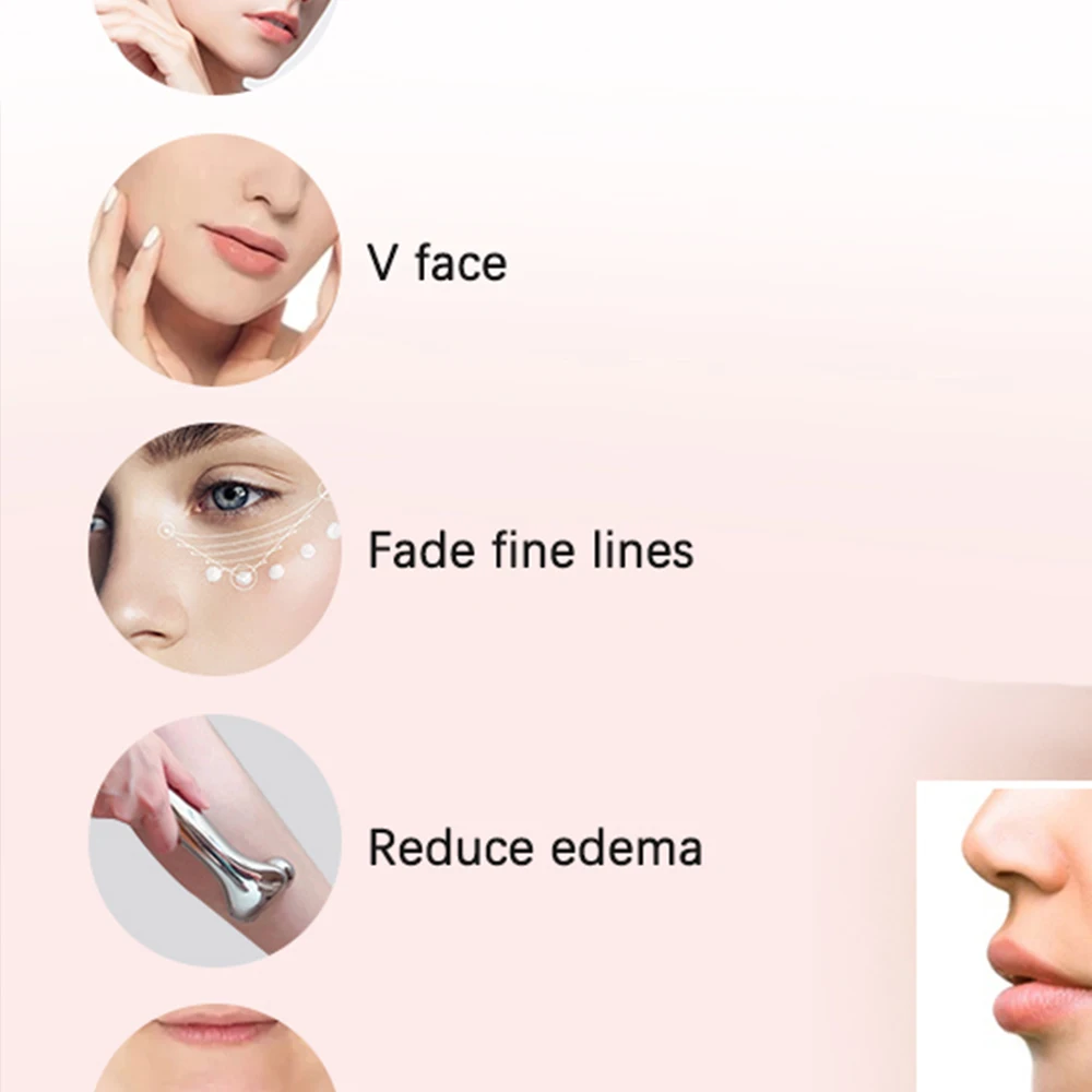 EMS Microcurrent Pulse Neck Face 4D Roller Massager Facial Lifting Machine Removal Wrinkle Dark Circles Eye Care Beauty Tool