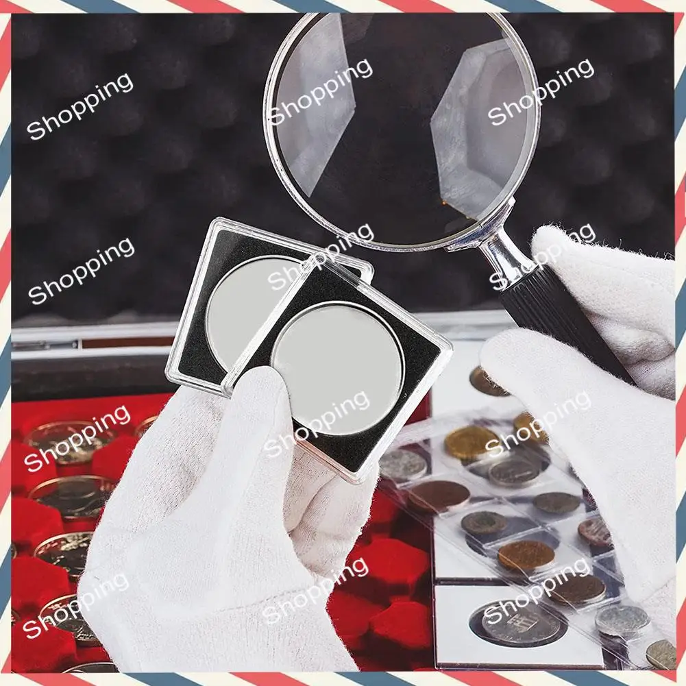 M20K 20개 실버 달러 코인 홀더, 2 X 2 하프 달러 코인 홀더 코인 캡슐 코인 스냅 플라스틱 코인 홀더 / 금고