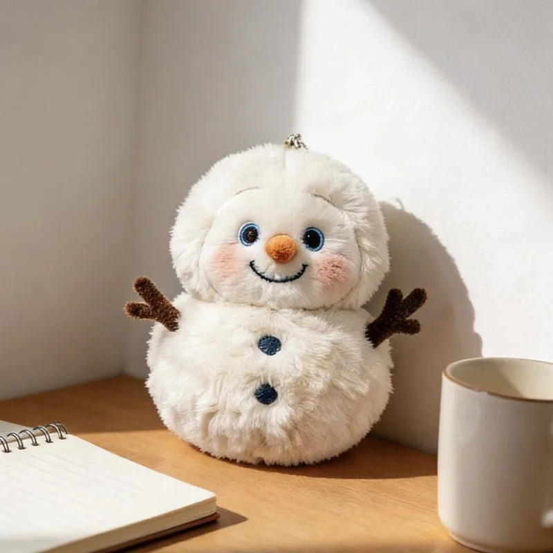Jouets en peluche bonhomme de neige mignons, poupée en peluche bonhomme de neige Kawaii, pendentif de sac, porte-clés, décoration de sapin de Noël, cadeaux de Noël pour enfants