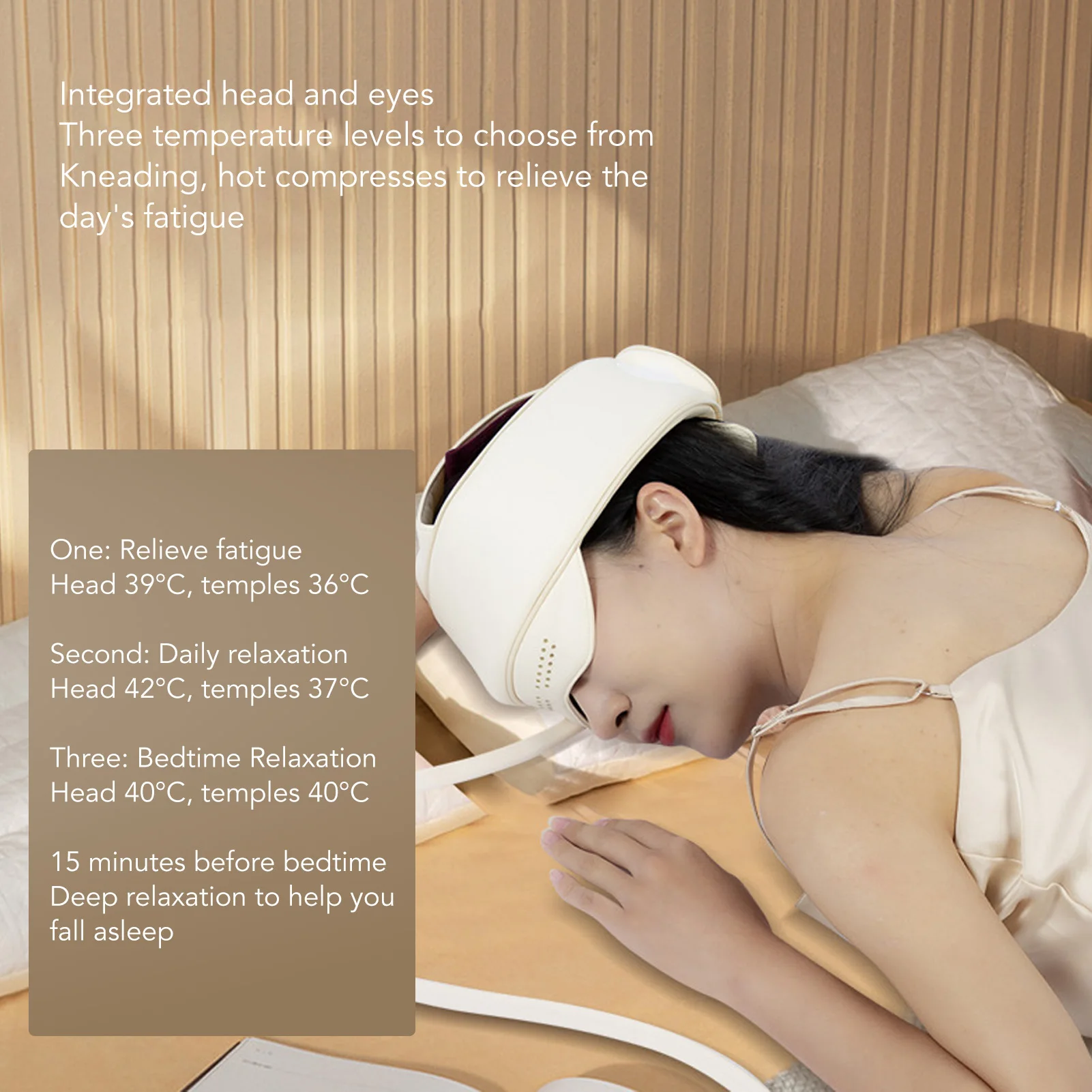 Elektrische Hoofd Oog Massager Decompressie 3 Snelheden Verwarming Professionele Draagbare Hoofd Massagerr Laag Geluid Voor Kantoor Voor Reizen