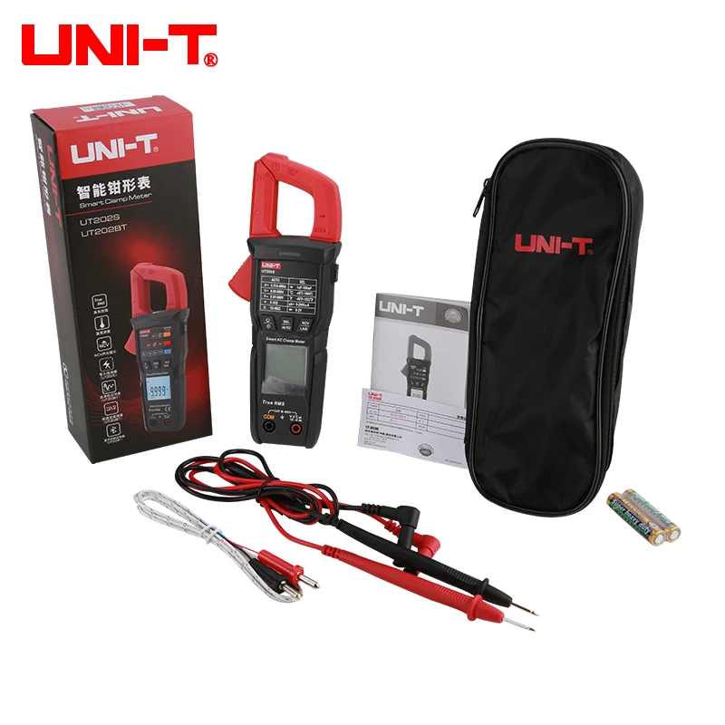 UNI-T New Digital Clamp Meter UT202S UT202BT Bluetooth Connection 600A AC/DC Current Voltage 9999 Counts TRMS NCV Ammeter Tester