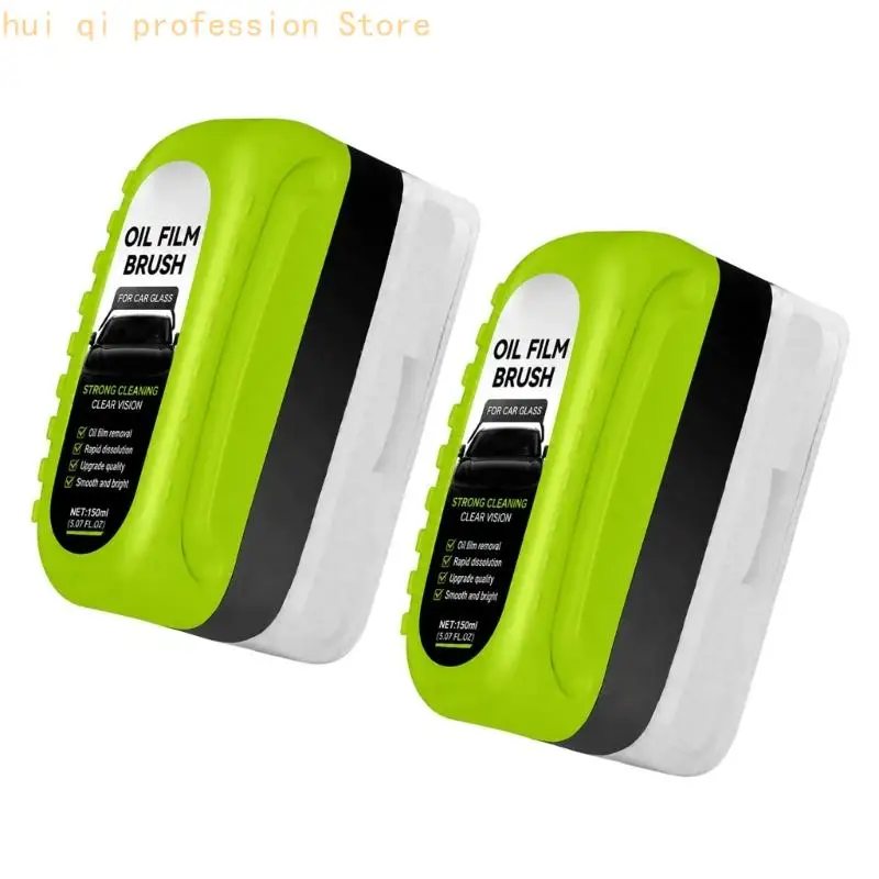 Car Windshield Scrubber Brush with Integrated Cleaner for Glass Film Care H8WE