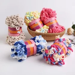1pc 100% Polyester Finger Loops Yarn Hand-woven Thick Wool for DIY Knitting and Crocheting Blanket DIY Knitting Crafts Supplies