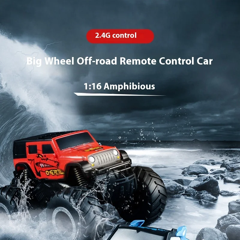 

Children's Electric Remote Control Amphibious Off-road Vehicle 2.4g Four-wheel Drive Stunt Waterproof Climbing Car