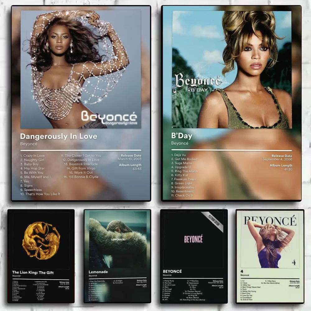 Singer B-Beyonce	 Painting Calligraphy Canvas HD Poster Waterproof Fade Resistant Wall Art Print for Home Decor